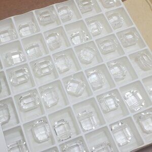 Swarovski #5105 Chiclet Beads – 8×6.5 mm Crystal Clear